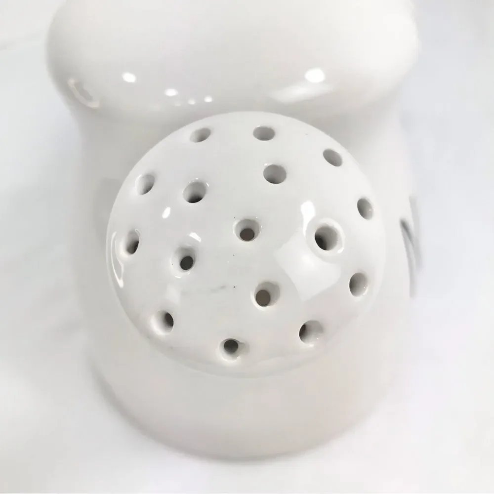 Rae Dunn Nourish White Black Ceramic Watering Can Vase